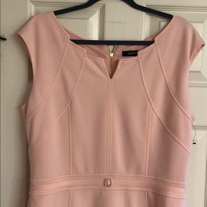 Ellen Tracy blush pink body con dress